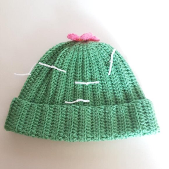 Handmade Crochet Cactus Beanie New main image 7
